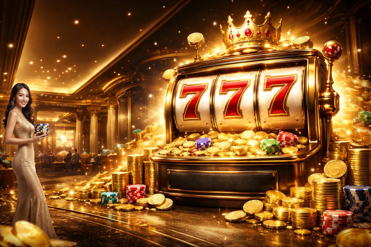 Hình ảnh chính Nổ Hũ tại 78be xổ số với máy quay slot và tiền vàng